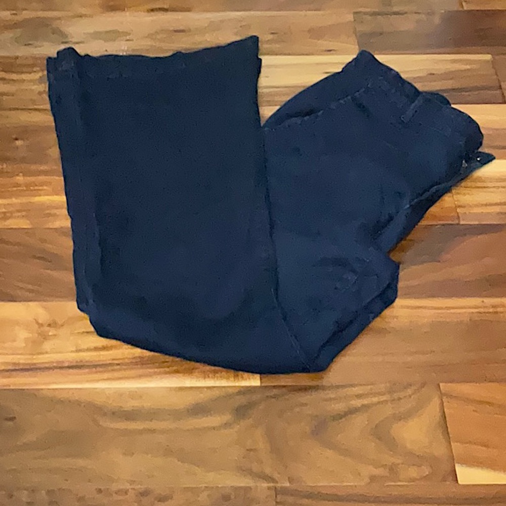 International Concept (INC) Dark Blue Denim Flare Trousers Size 14 - Picture 2 of 8